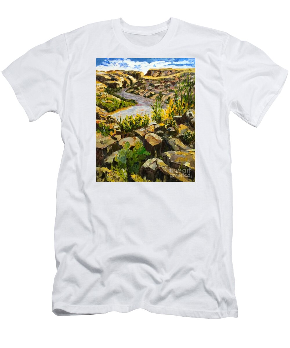 Big Bend National Park T-Shirt featuring the painting Santa Elena Canyon by Patsy Walton