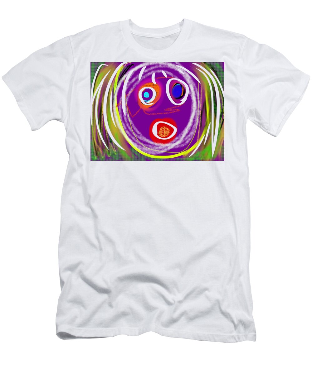 Susan Fielder Art T-Shirt featuring the digital art Screaming for Attention by Susan Fielder
