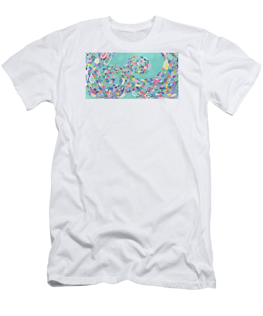 Pattern Art T-Shirt featuring the painting Sea Nymph by Beth Ann Scott