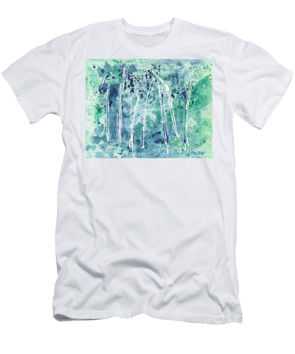Abstract Landscape T-Shirt featuring the painting Seven Sisters by Kathryn Riley Parker