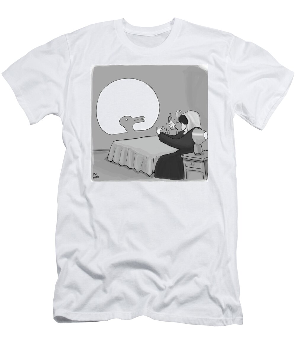 Optical Illusion T-Shirt featuring the drawing Shadow Puppet by Paul Noth