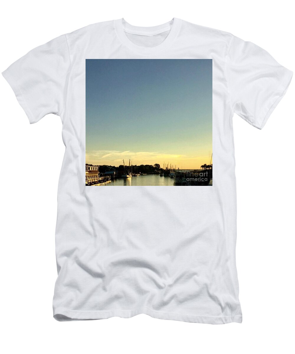 Shem Creek T-Shirt featuring the photograph Shem Creek by Flavia Westerwelle