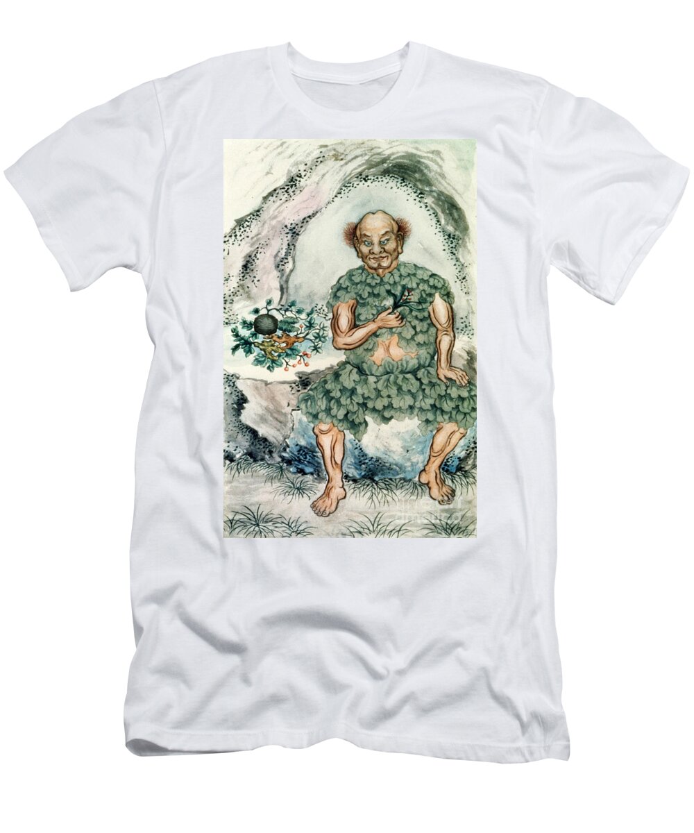 Medical T-Shirt featuring the photograph Shennong, Chinese God Of Medicine by Wellcome Images