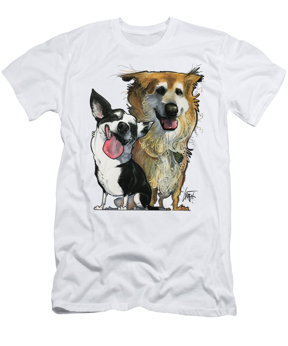  T-Shirt featuring the drawing Shere 3903 by Canine Caricatures By John LaFree