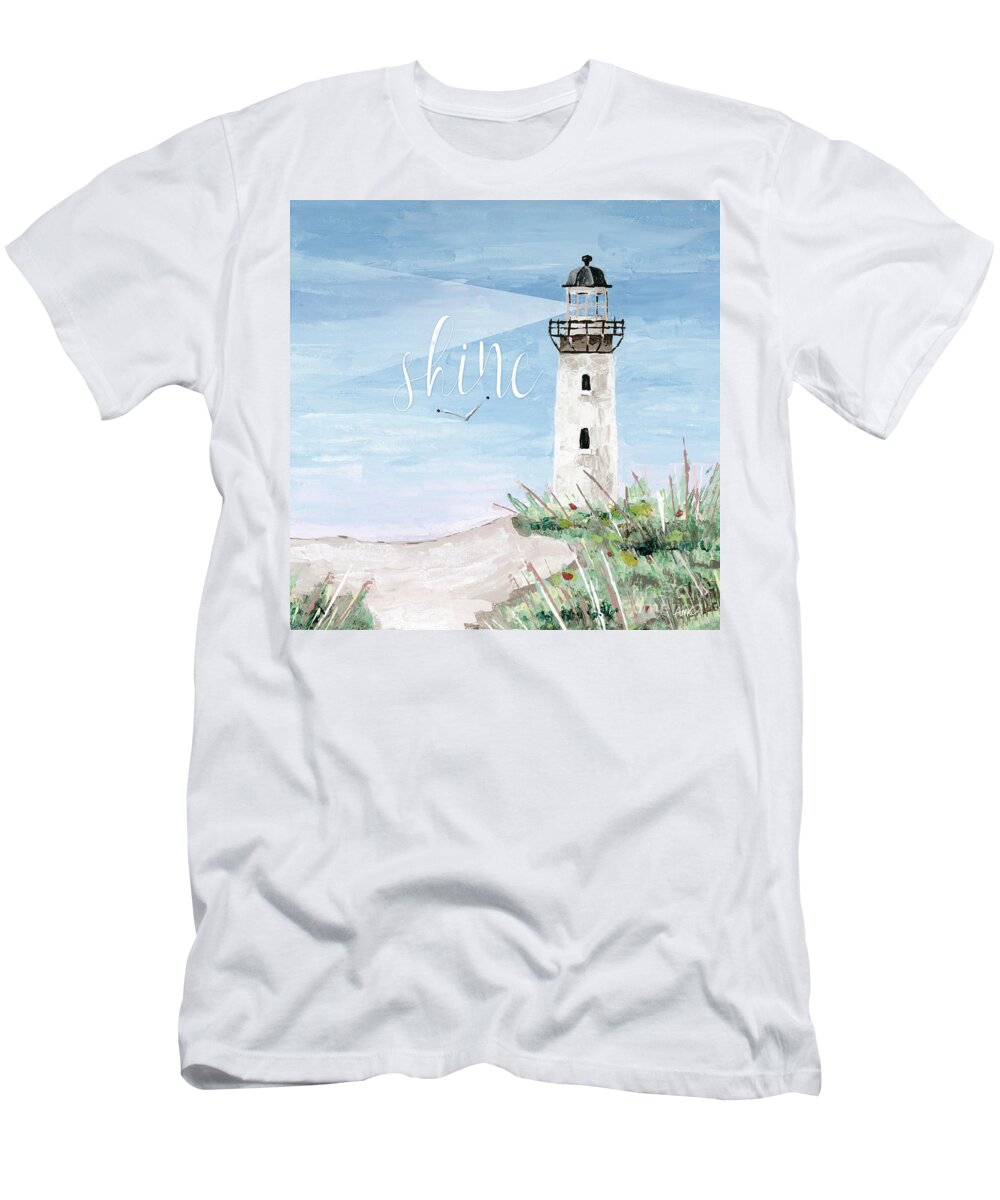 Summer T-Shirt featuring the painting Shine by Annie Troe