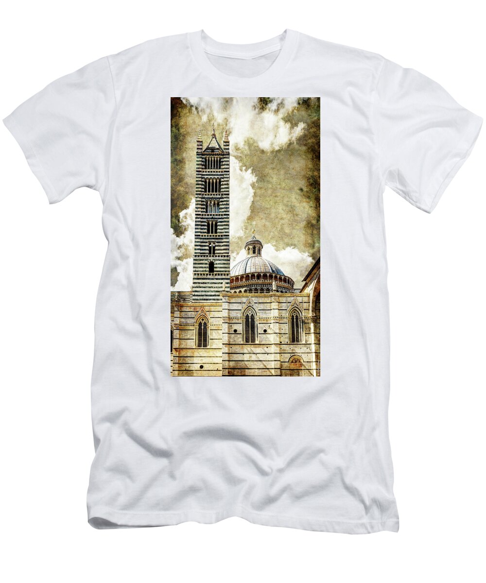 Siena T-Shirt featuring the photograph Siena Duomo tower and cupola by Weston Westmoreland