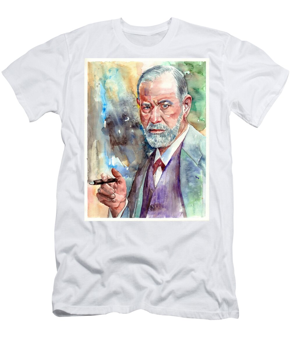 Sigmund Freud Portrait T-Shirt for Sale by Suzann Sines
