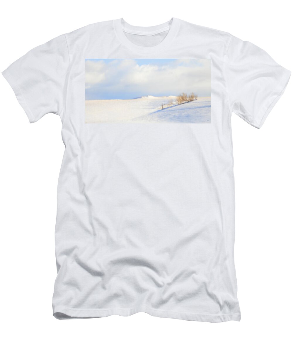Minimalism T-Shirt featuring the photograph Simply Snow Landscape by Theresa Tahara
