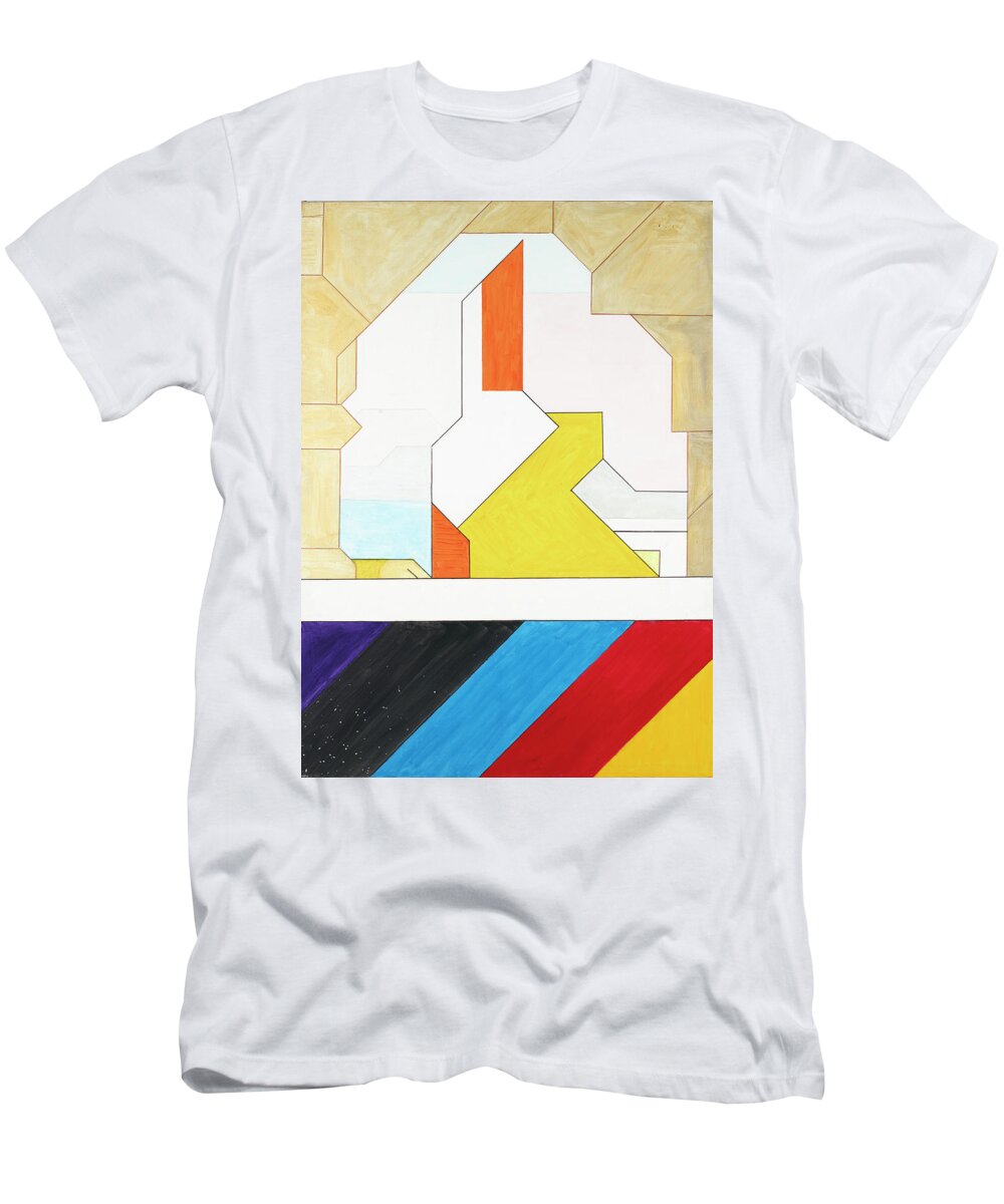 Abstract T-Shirt featuring the painting Sinfonia della Cena Comunione - Part 3 by Willy Wiedmann
