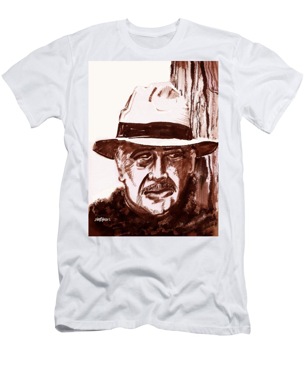 Sir Sean Connery T-Shirt featuring the painting Sir Sean Connery by Seth Weaver