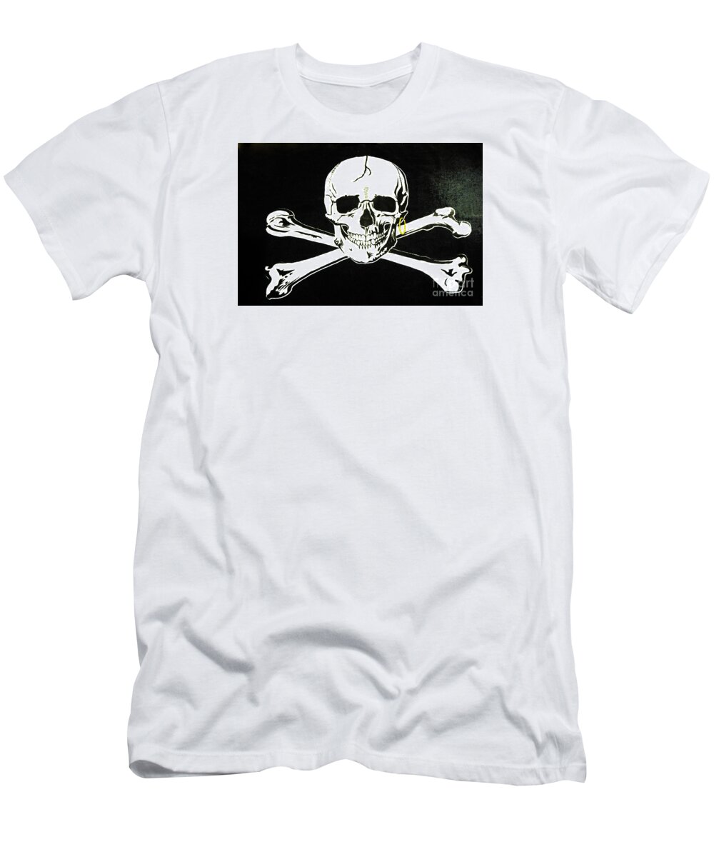 Skeleton T-Shirt featuring the photograph Skull and cross bones by Micah May