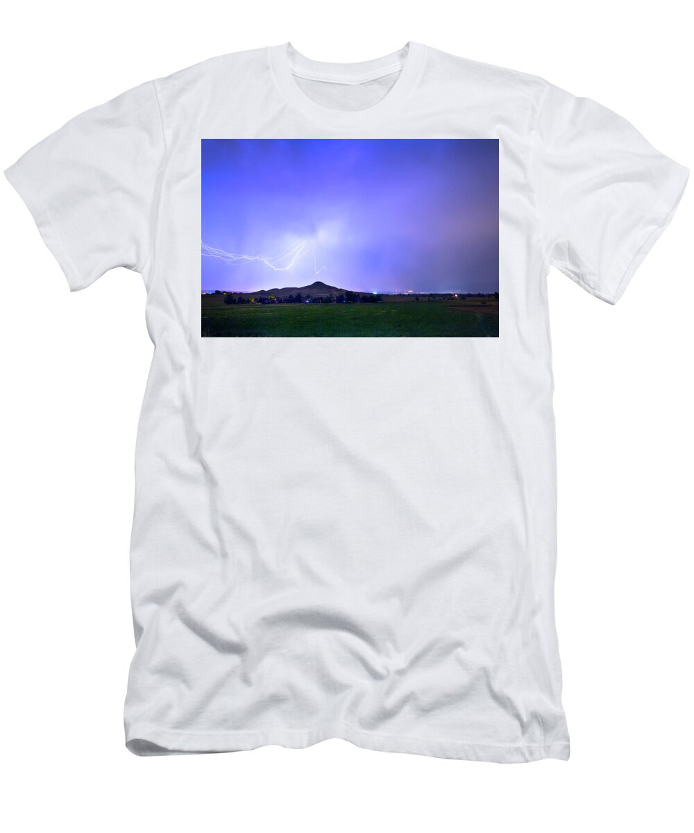 Thunderstorm T-Shirt featuring the photograph Sky Monster Above Haystack Mountain by James BO Insogna