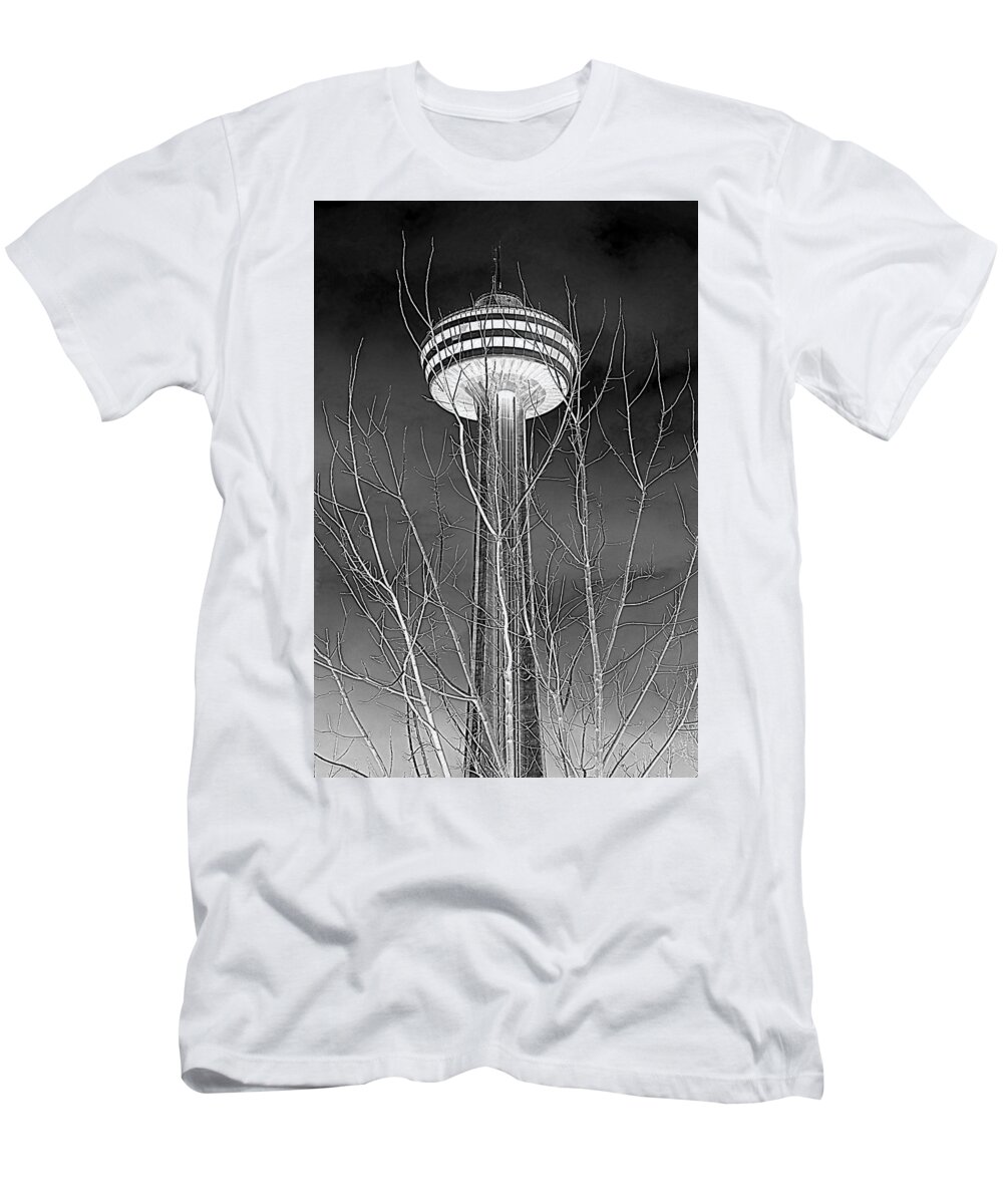 Skylon T-Shirt featuring the photograph Skylon Tower by Valentino Visentini