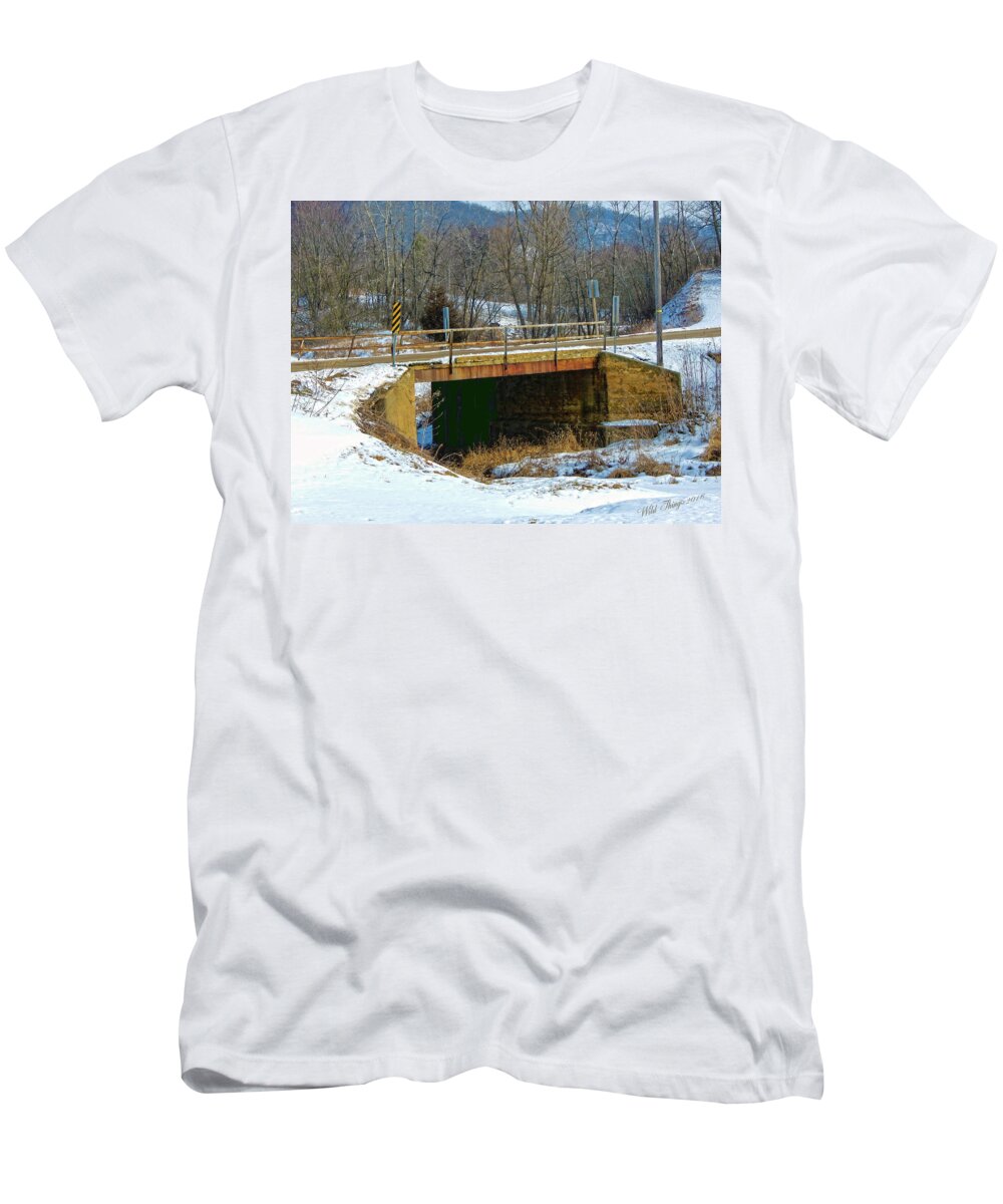 Winter T-Shirt featuring the photograph Sliding into Home by Wild Thing