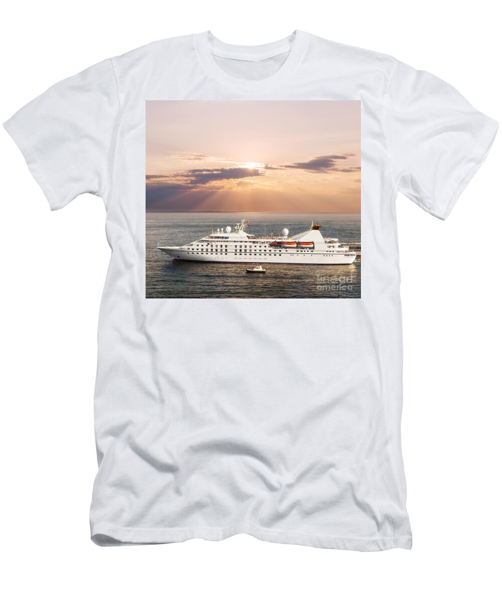 Cruise T-Shirt featuring the photograph Small luxury cruise ship by Elena Elisseeva