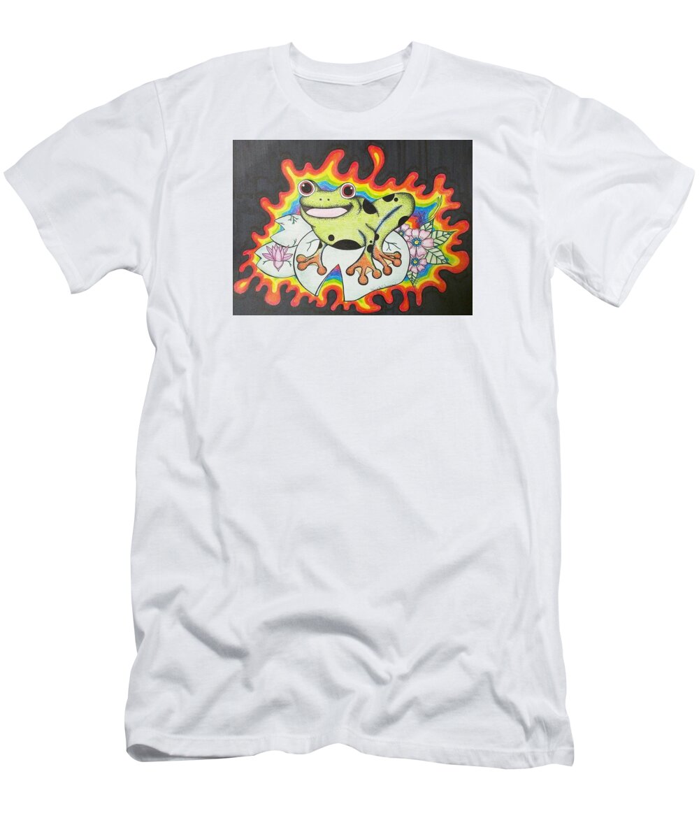 Frog T-Shirt featuring the photograph Smiley Frog by Krys Whitney