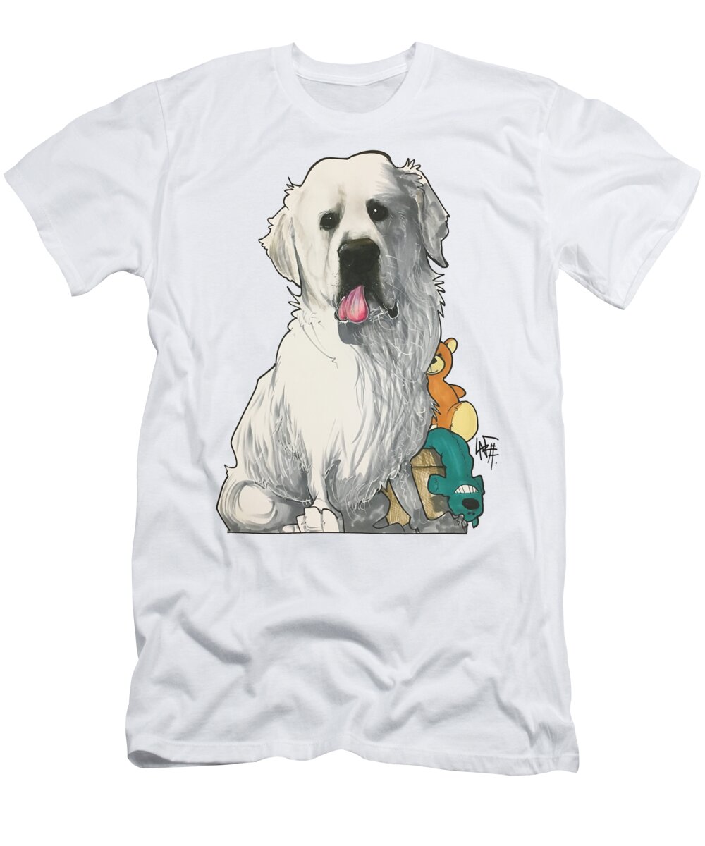 Canine Caricatures T-Shirt featuring the drawing Smith 3174 by Canine Caricatures By John LaFree