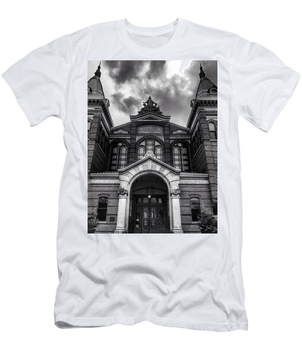 Monochrome T-Shirt featuring the photograph Smithsonian Arts and Industries Building by Chris Montcalmo