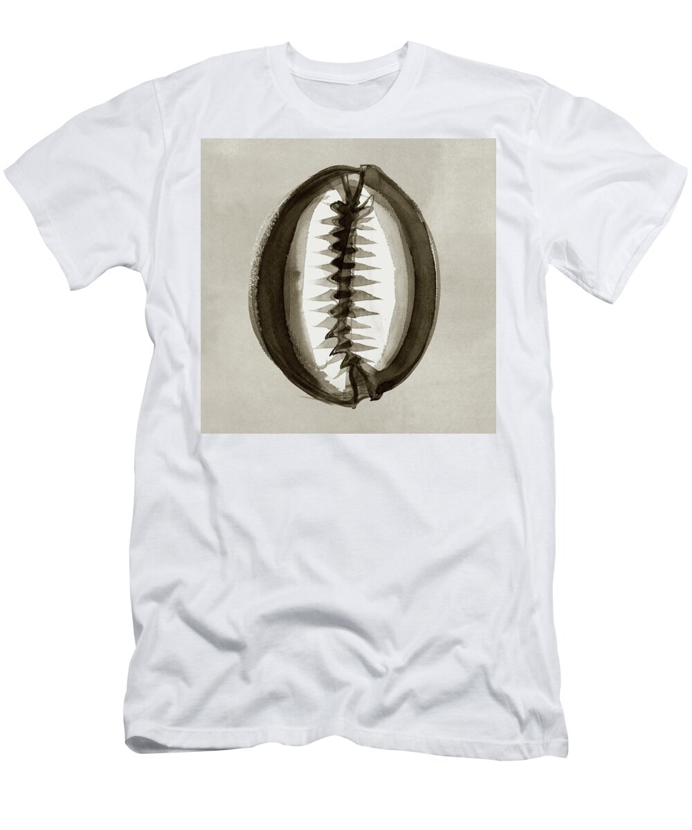 Seashell T-Shirt featuring the painting Snakes Head Cowrie by Judith Kunzle