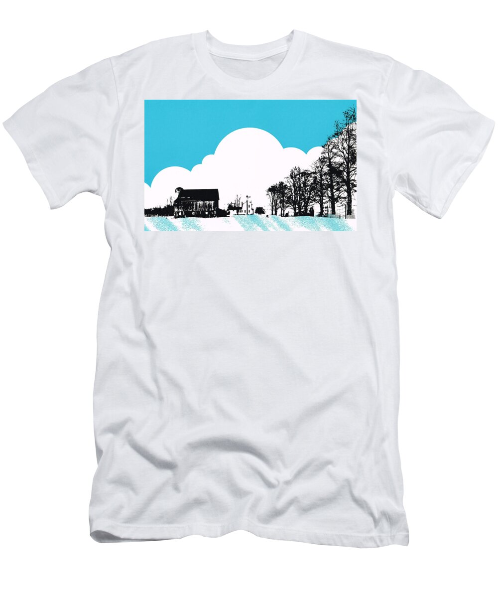 Barn T-Shirt featuring the photograph Snow Bound by James Rentz