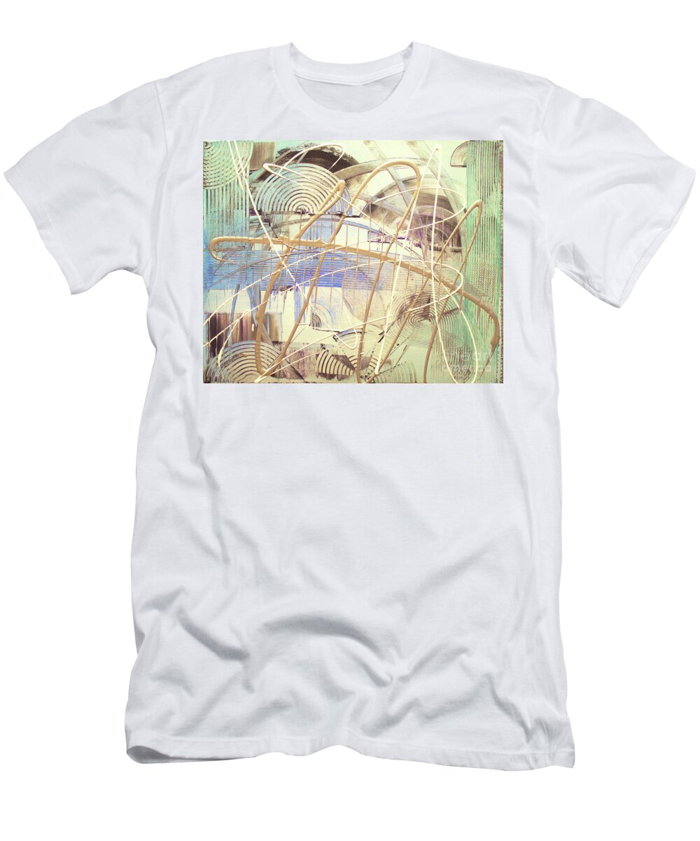 Green T-Shirt featuring the painting Soothe by Melissa Jacobsen