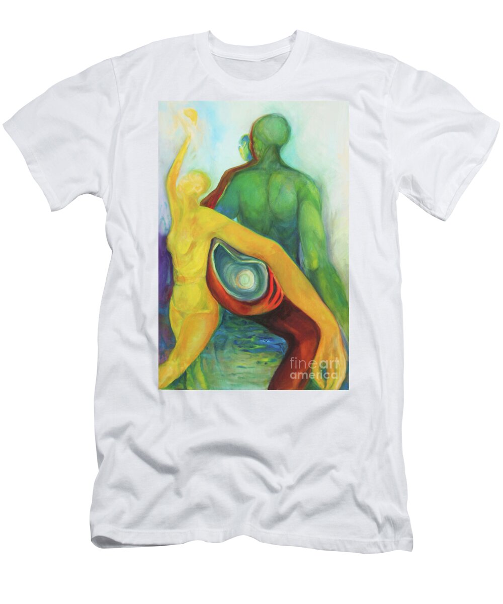 Oil Painting T-Shirt featuring the painting Source Keepers by Daun Soden-Greene
