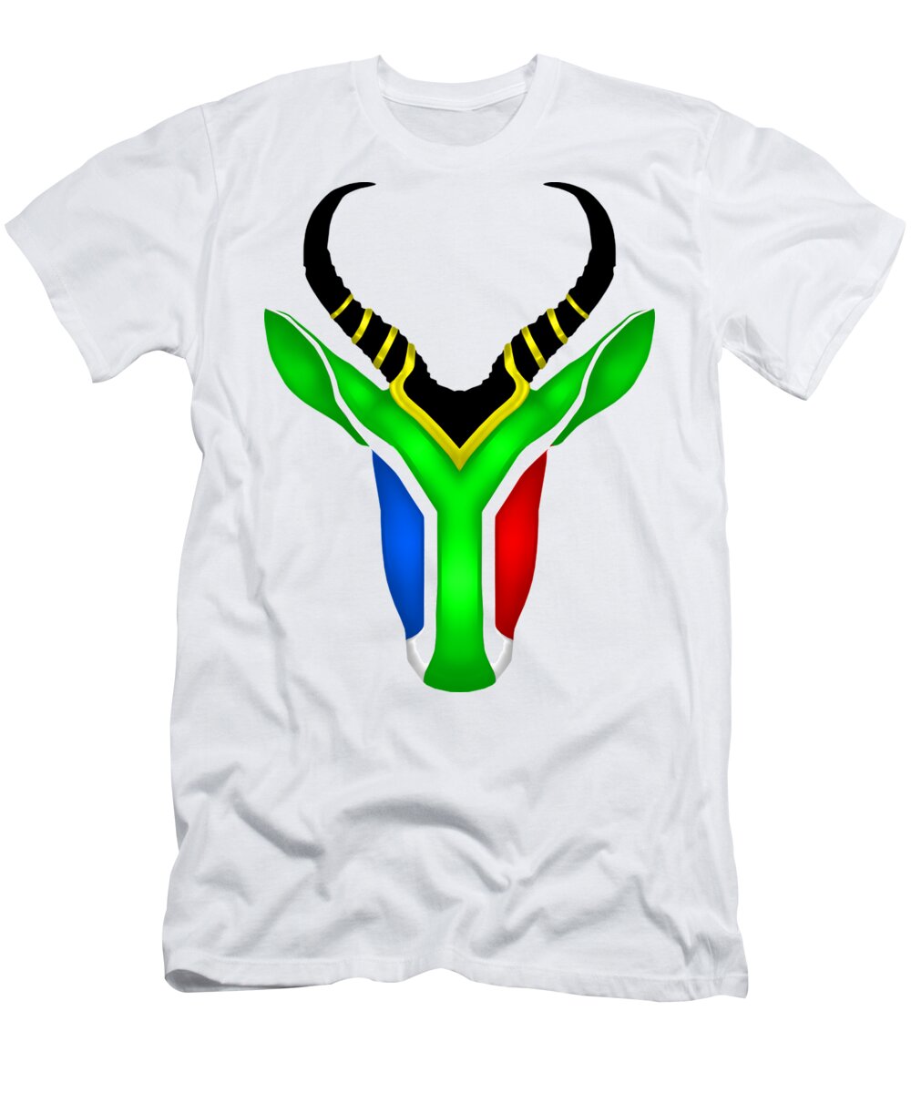 udpege Print Akvarium South African Springbok T-Shirt by Garyck Arntzen - Pixels