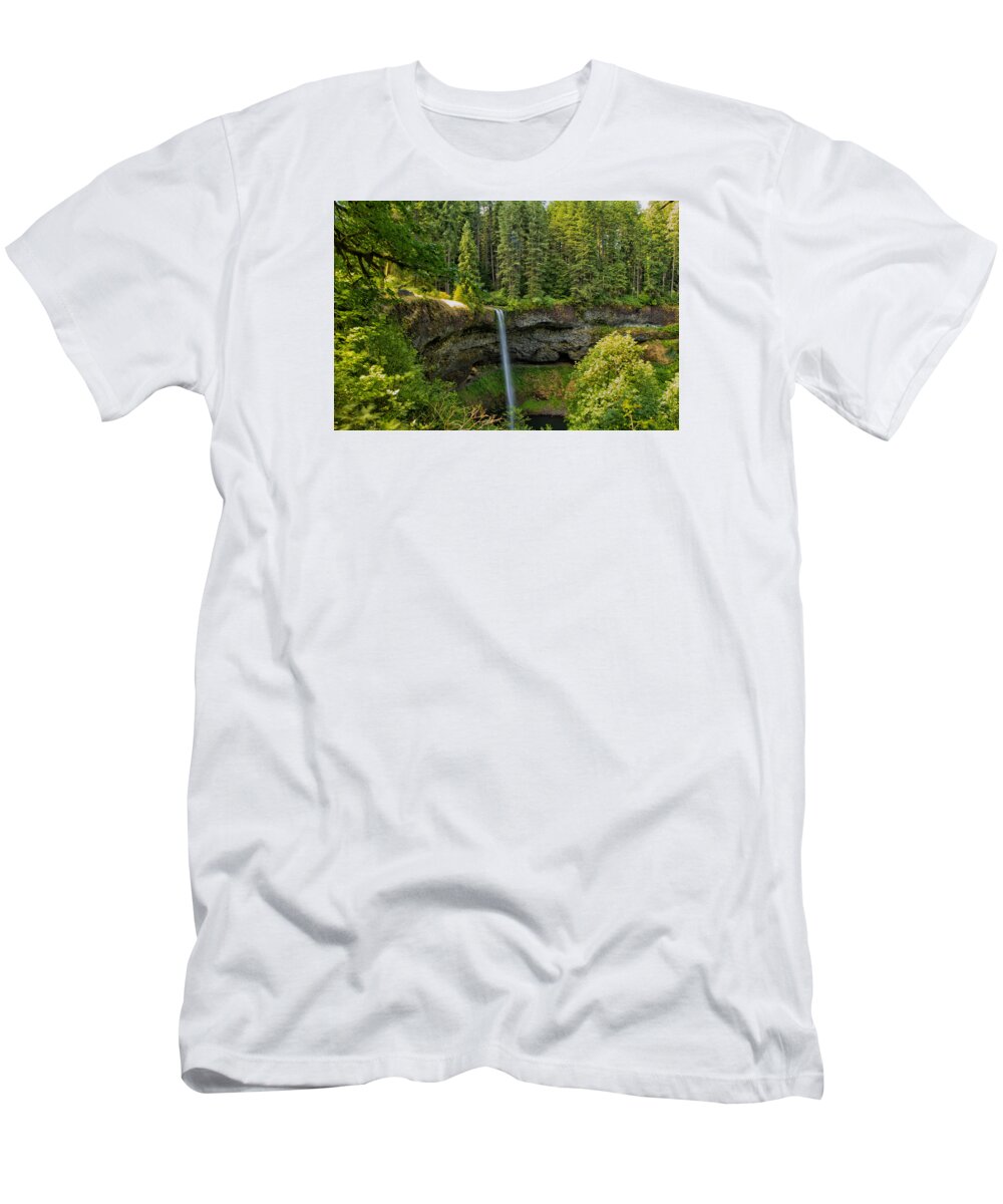 South Falls T-Shirt featuring the photograph South Falls 0417 by Tom Kelly