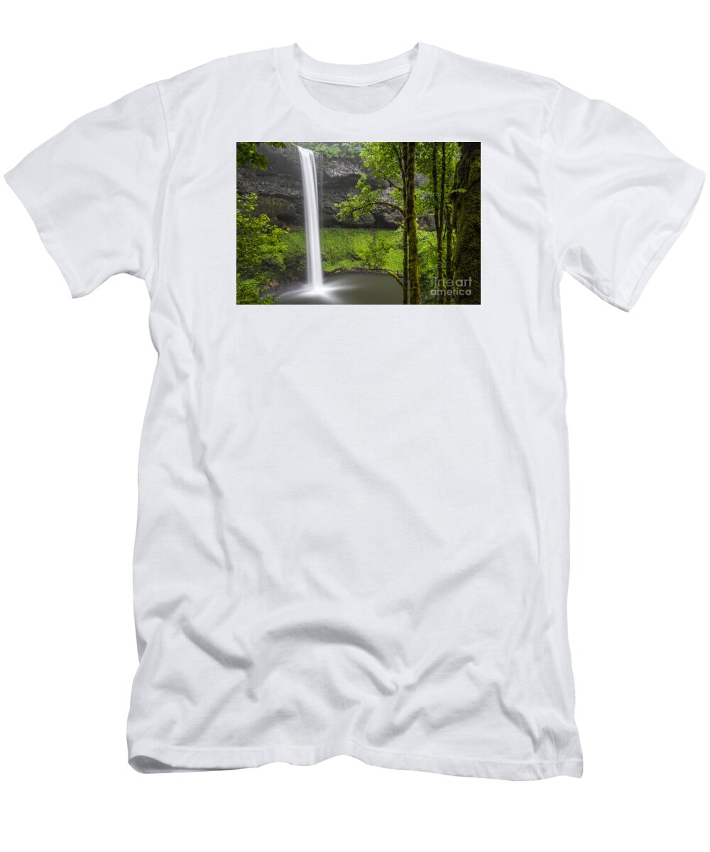 Pool T-Shirt featuring the photograph South Falls in Silver Falls State Park by Bryan Mullennix