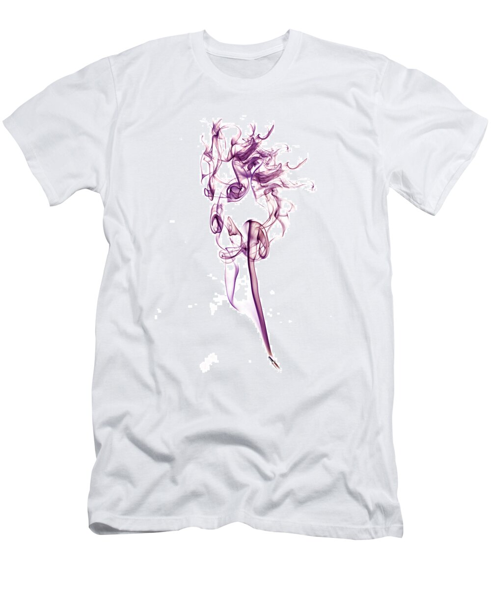 Smoke T-Shirt featuring the photograph Ghostly Smoke - Magenta by Nick Bywater