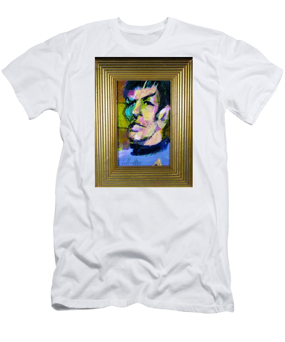 Mr. Spock T-Shirt featuring the painting Spock by Les Leffingwell