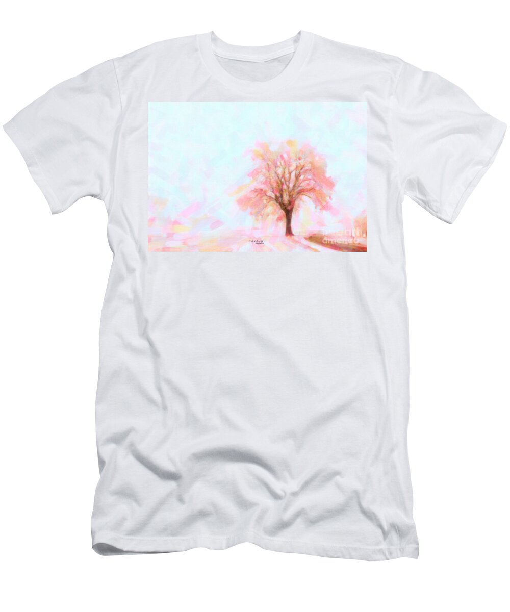 Spring T-Shirt featuring the painting Springtime by Chris Armytage