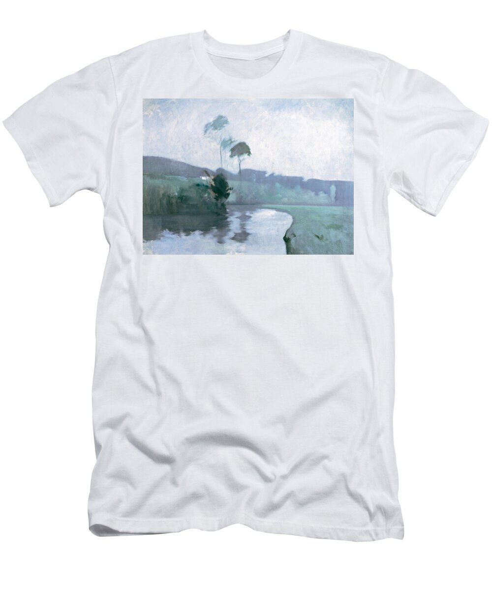 John Henry Twachtman T-Shirt featuring the painting Springtime by John Henry Twachtman