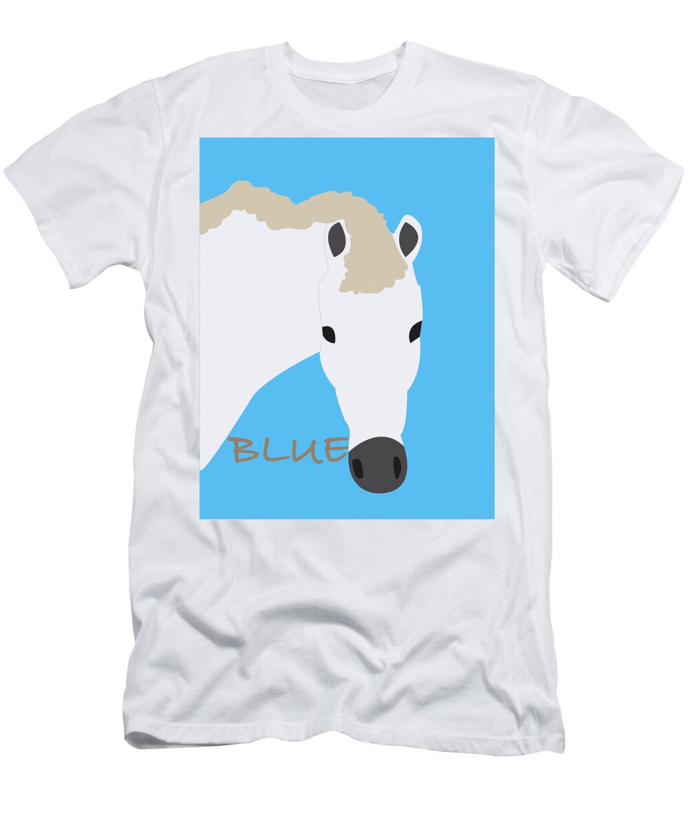 Pony T-Shirt featuring the photograph Sprout Blue by Caroline Elgin