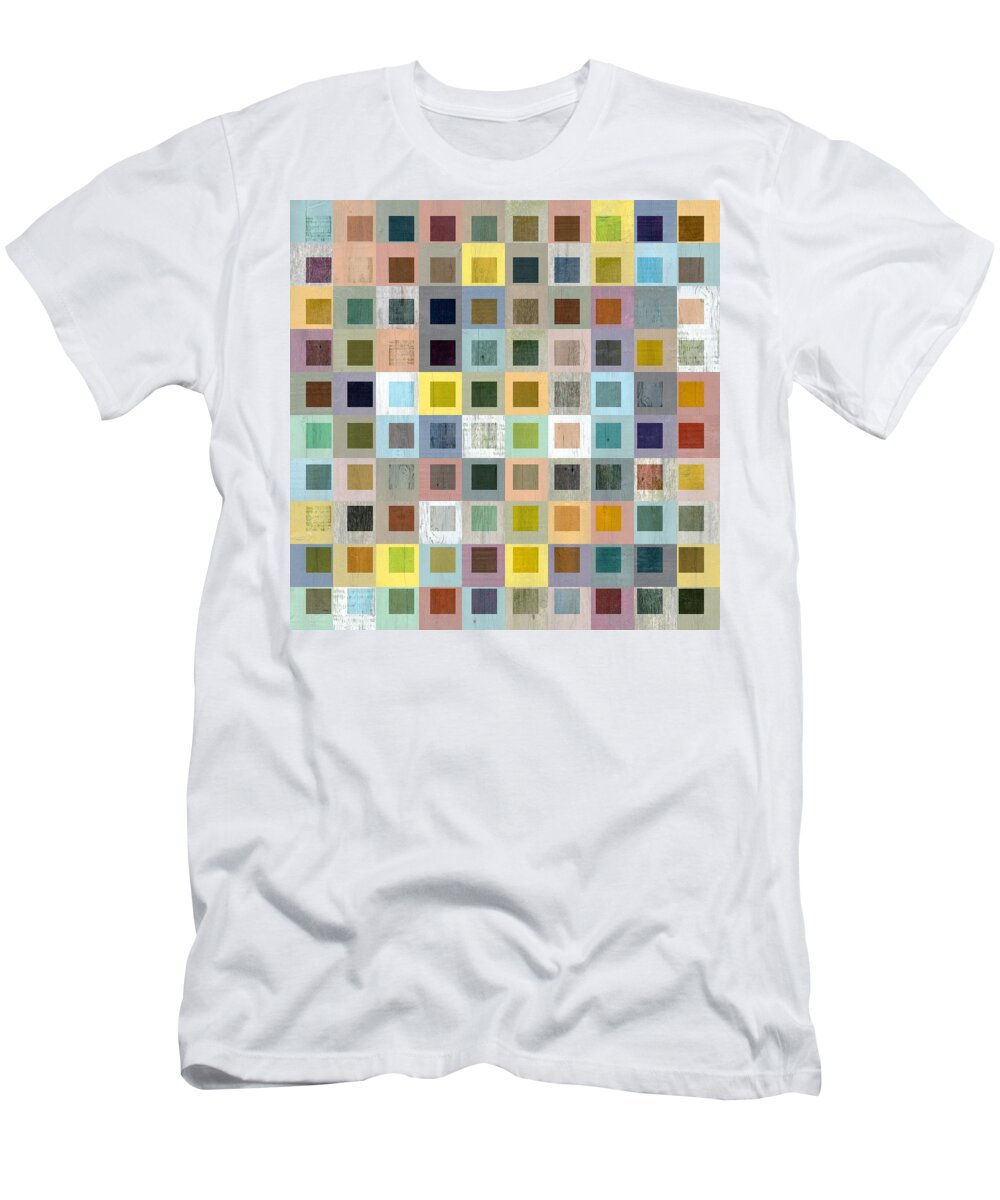 Abstract T-Shirt featuring the digital art Squares in Squares Three by Michelle Calkins