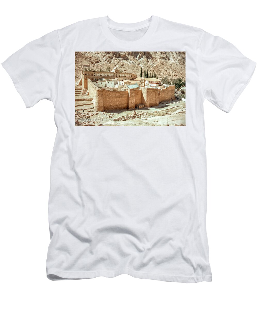  T-Shirt featuring the photograph St Catherine's Monastery...Sinai by Paul Vitko