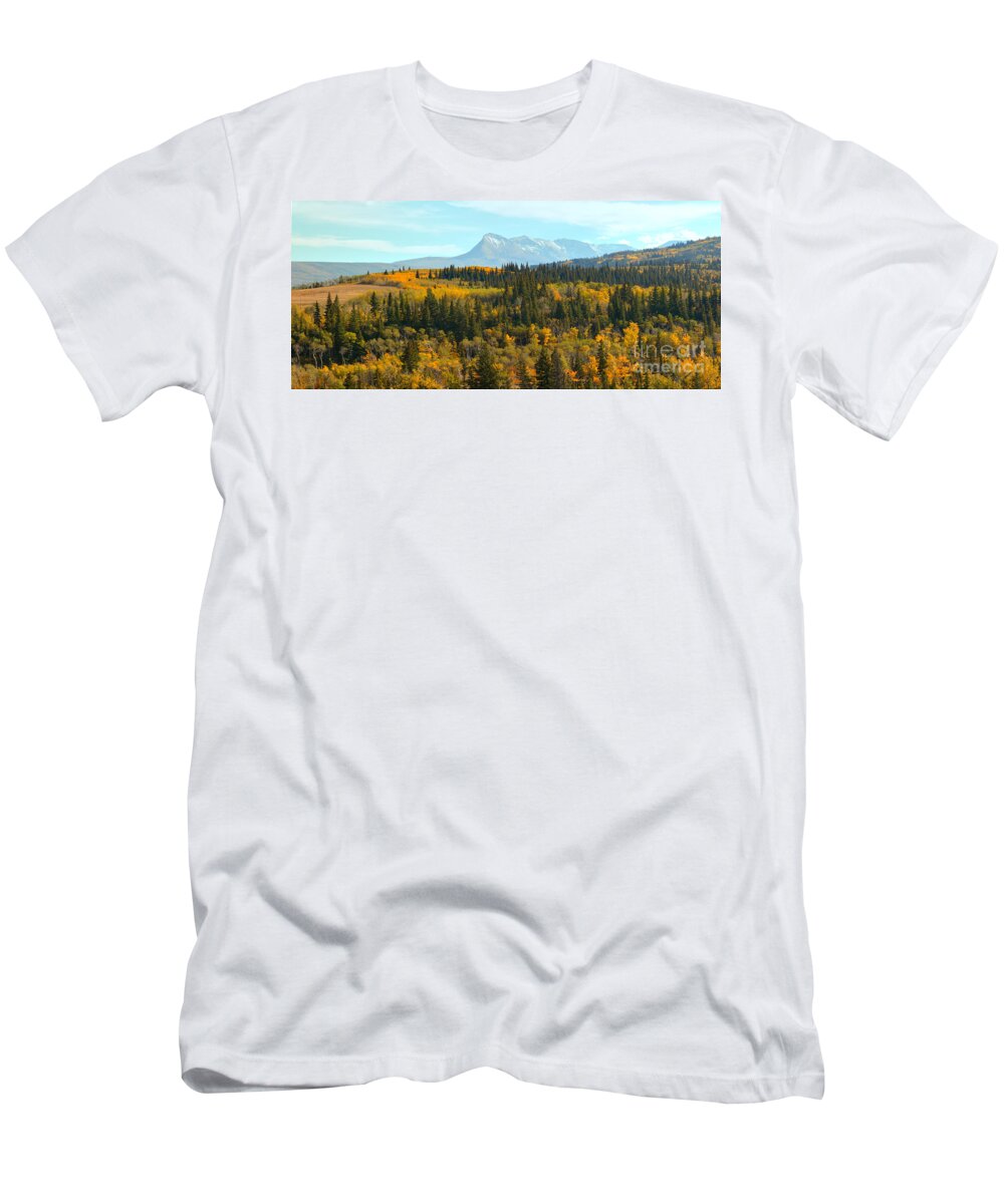 Many Glacier T-Shirt featuring the photograph St. Mary In The Distance by Adam Jewell