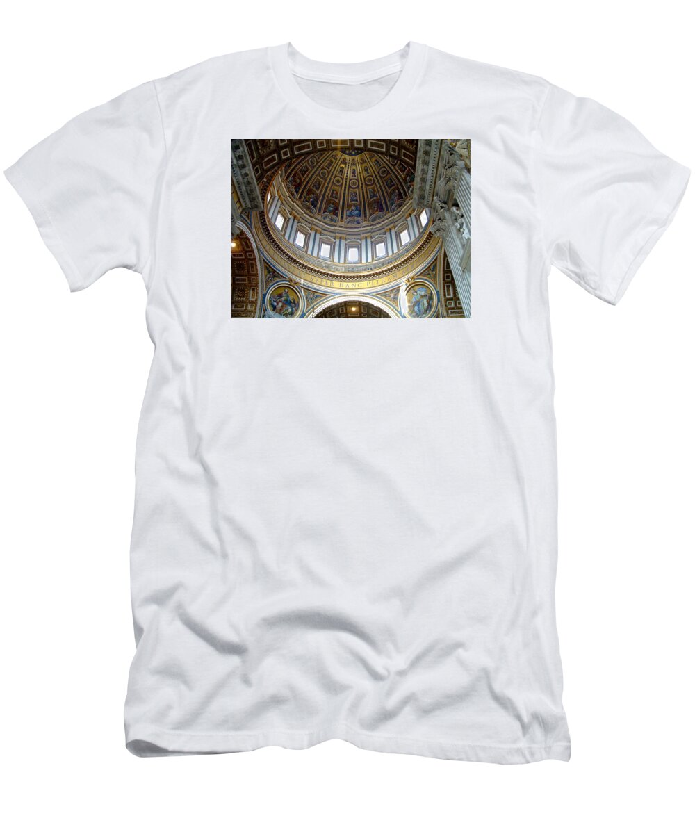 Vatican T-Shirt featuring the photograph St. Peters Basilica Dome by Roger Passman