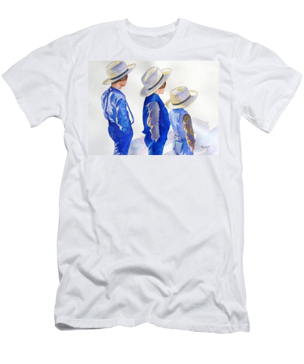 Boys T-Shirt featuring the painting Standing Watch by Marsha Elliott