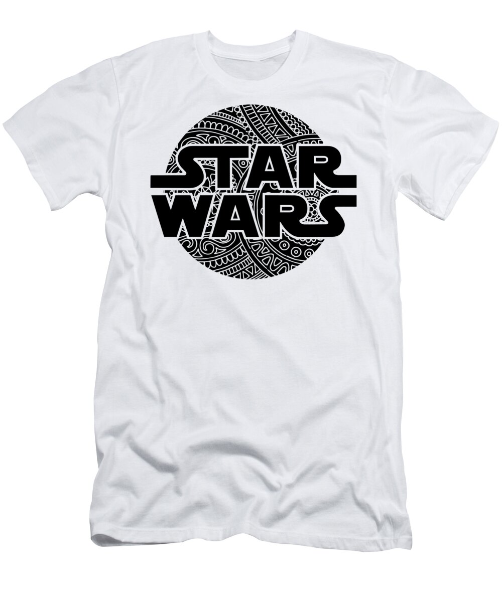 Star Studio - T-Shirt Art by America Art Grafiikka Fine Logo Wars - - Black