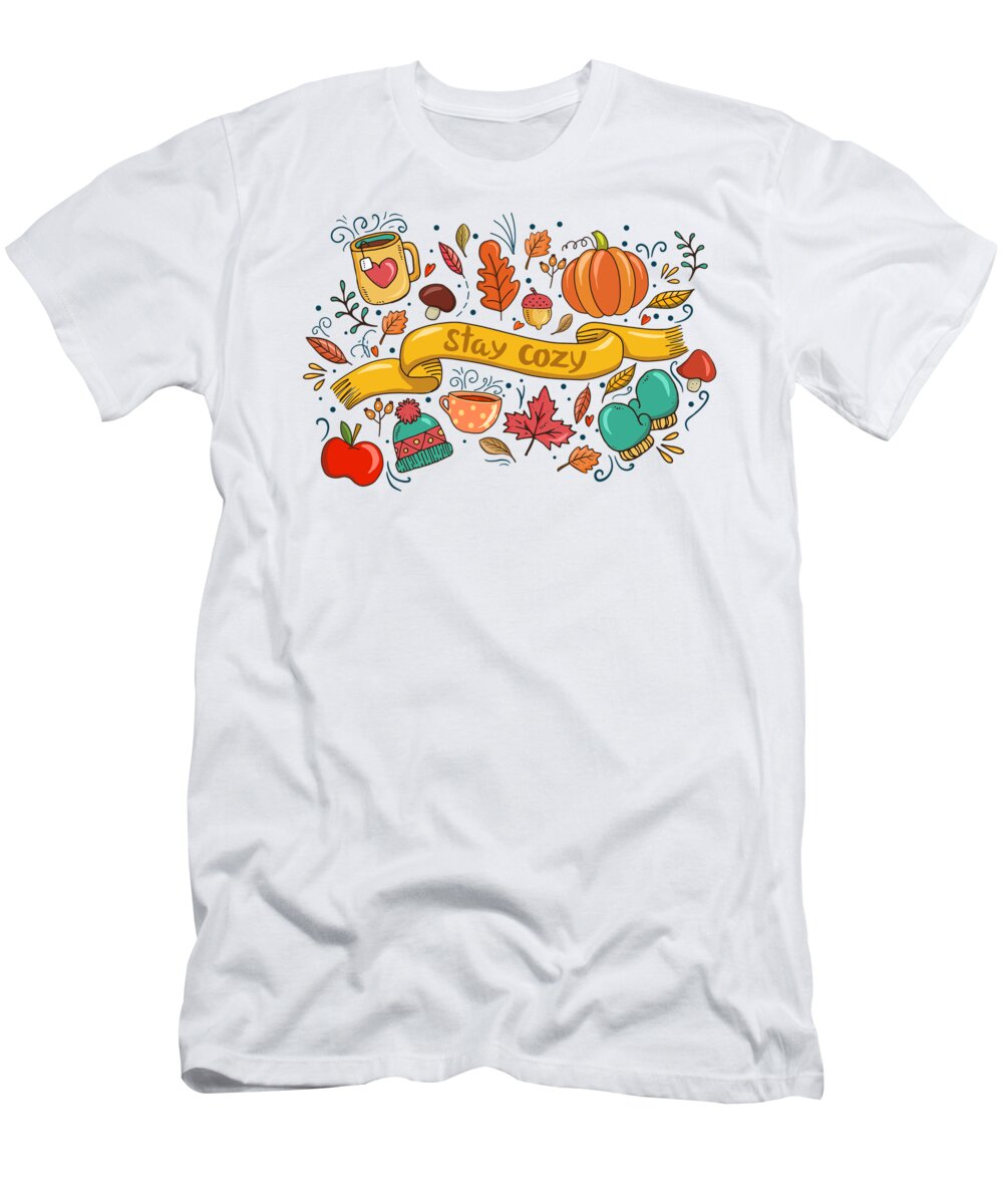 Painting T-Shirt featuring the painting Stay Cozy by Little Bunny Sunshine