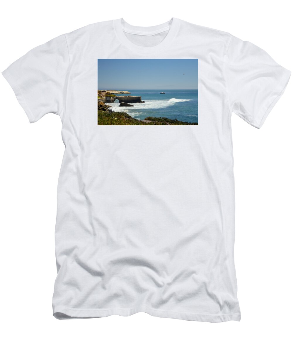 Waves T-Shirt featuring the photograph Steamer Lane, Santa Cruz by Antonia Citrino