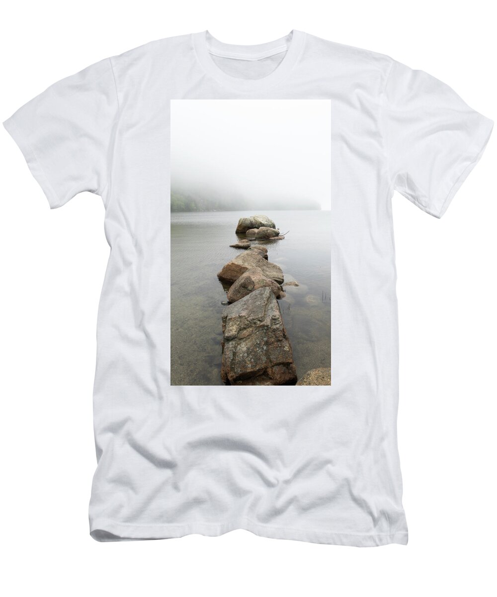 Rocks T-Shirt featuring the photograph Stepping into the Unknown by Holly Ross