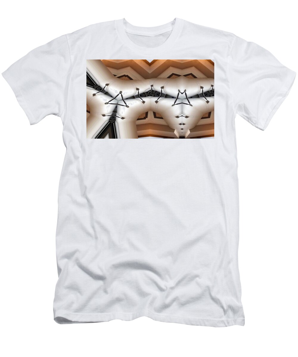 Abstract T-Shirt featuring the digital art Stitched 1 by Ron Bissett