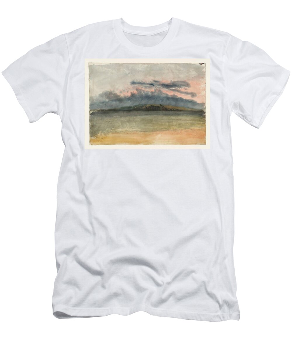 Joseph Mallord William Turner 1775�1851  Storm Clouds Sunset With A Pink Sky T-Shirt featuring the painting Storm Clouds Sunset with a Pink Sky by Joseph Mallord