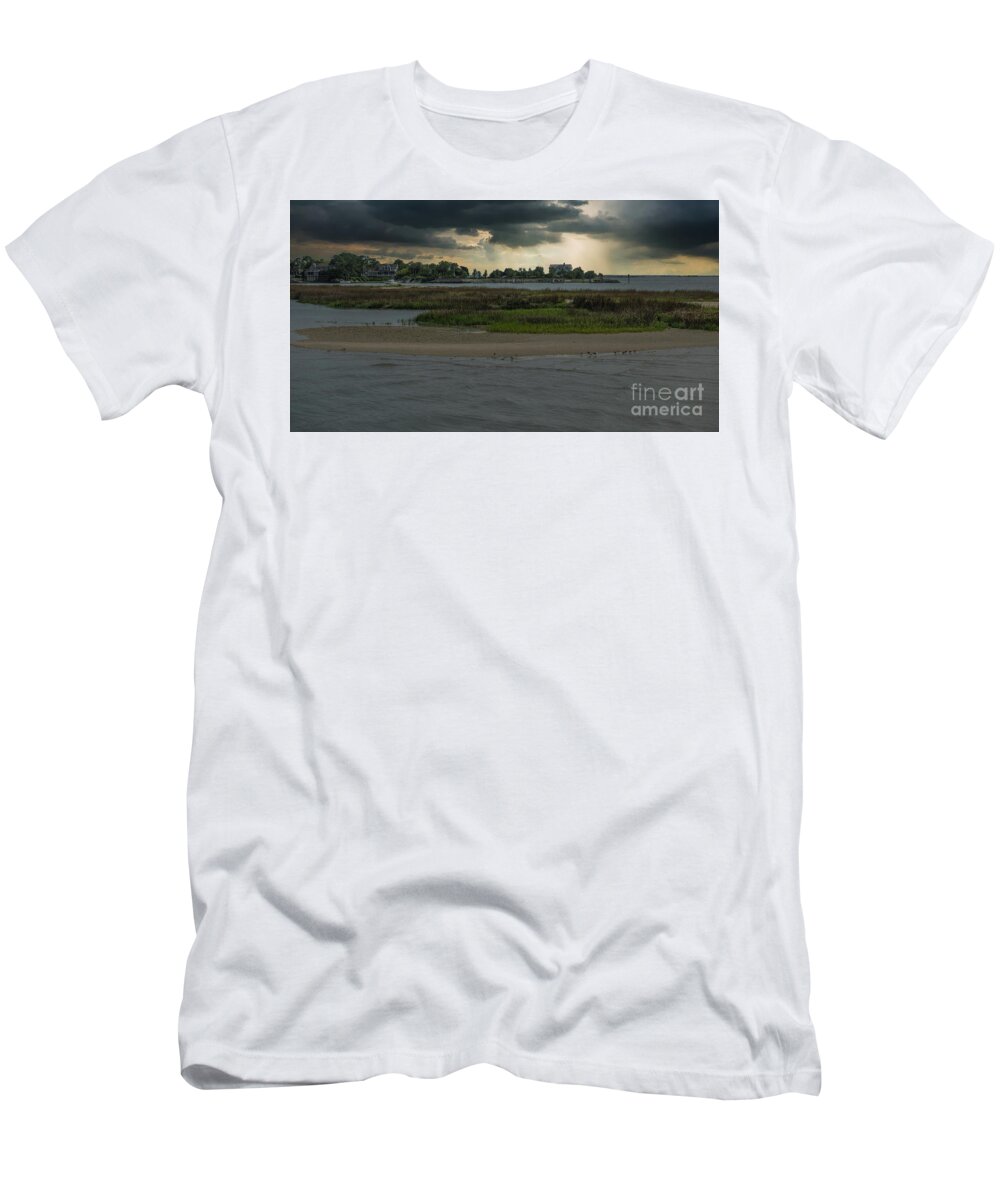 Stormy T-Shirt featuring the photograph Stormy Island Life by Dale Powell