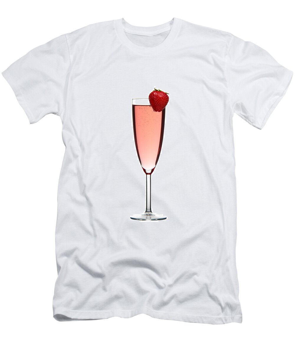 Alcohol T-Shirt featuring the photograph Strawberry Champagne by Gert Lavsen