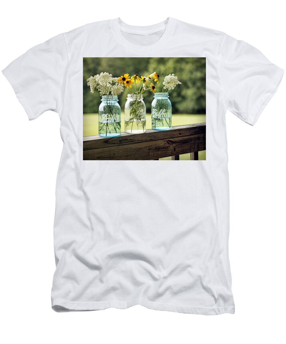 Flower T-Shirt featuring the photograph Summer Blooms by Cricket Hackmann