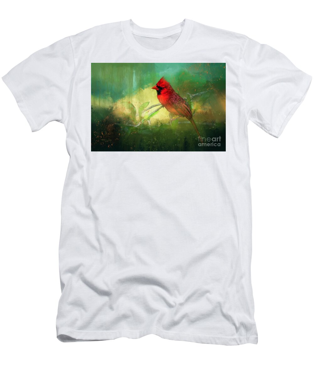 Northern Cardinal T-Shirt featuring the photograph Summer Time by Marvin Spates