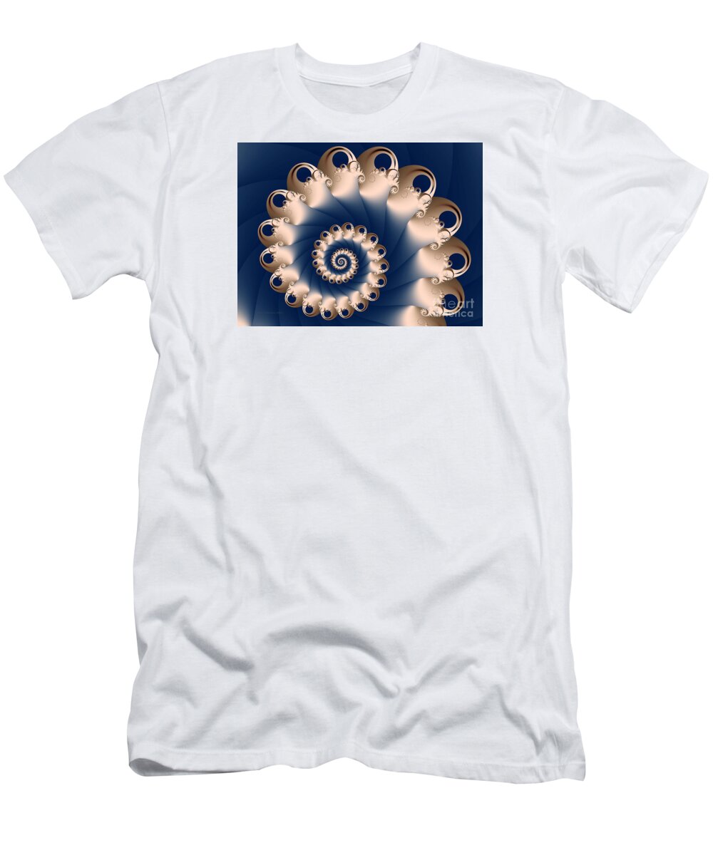 Abstract T-Shirt featuring the digital art Sunday Spiral by Karin Kuhlmann